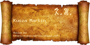 Kusza Martin névjegykártya